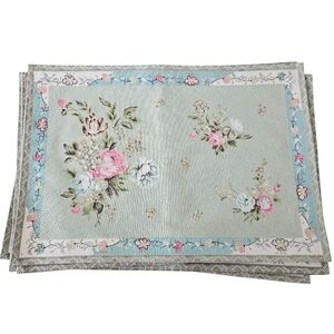 Handprint Potpourri Celadon Placemats, Set of 6